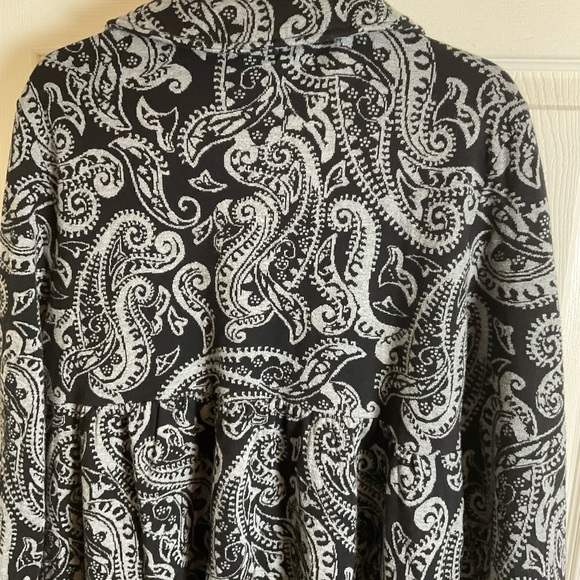 Style Co Paisley Cardigan Light Coat Long size X-Large 100% cotton - Picture 7 of 11